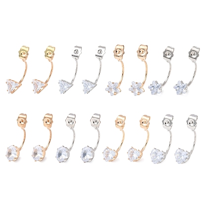 Гайки для сережек из прозрачного кубического циркония