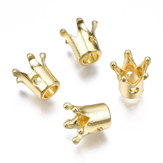 Rack Plating Alloy Beads, Cadmium Free & Lead Free, Crown
