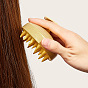 Masseur de cuir chevelu et brosse à cheveux écologiques pour bébés avec poils en silicone souple