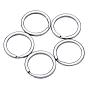 304 Stainless Steel Split Key Rings, Keychain Clasp Findings, 28x2.7mm