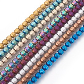 Electroplated Non-magnetic Synthetic Hematite Beads Strands, Polygon