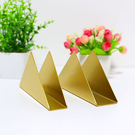 Nordic gold stainless steel triangle vertical paper towel holder restaurant hotel metal paper towel seat paper paper towel clip