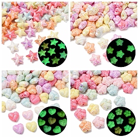 УФ-покрытие и светящиеся непрозрачные акриловые шарики, радужный, светится в темноте