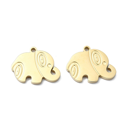 304 Stainless Steel Pendants, Elephant Charm