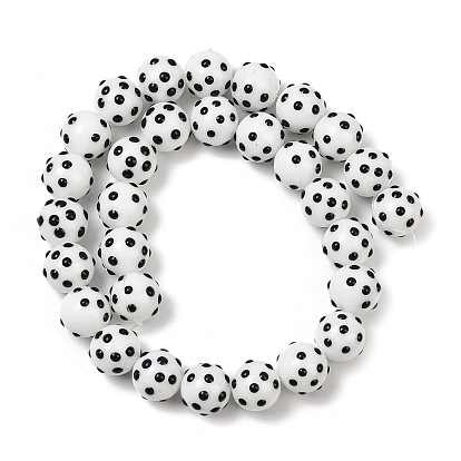 Бусины ручной работы ухабистой бисер нитей, бусины ручной работы, круглые, с эмалью