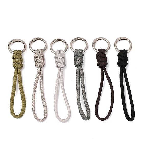 6 шт. полиэстер и спандекс парашютный шнур подвесные украшения, с пружинными кольцами из цинкового сплава