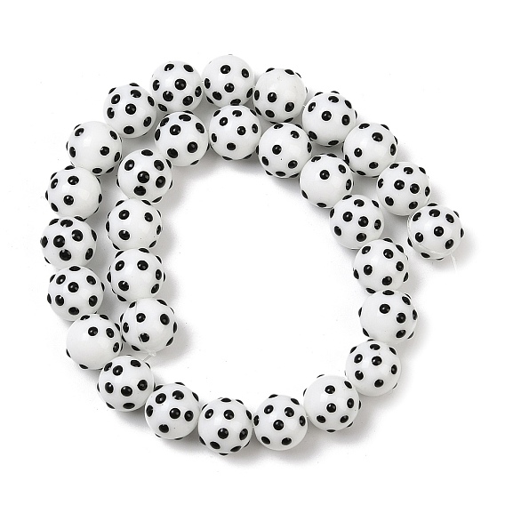 Бусины ручной работы ухабистой бисер нитей, бусины ручной работы, круглые, с эмалью