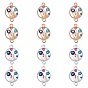 Alloy Enamel Links, Flat Round