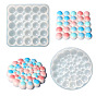 Silicone Bubble Effect Cup Mat Molds, Resin Casting Molds, for UV Resin & Epoxy Resin Jewelry Craft Making, Round/Square