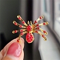 Броши из сплава паука со стразами