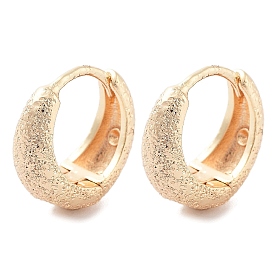 Brass Textured Hoop Earrings
