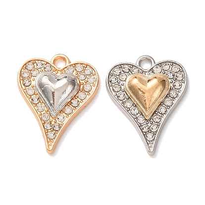 Pendentifs en alliage, charmes de coeur