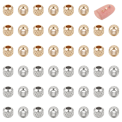 100шт 2 стиль бусины из нержавеющей стали, рондель