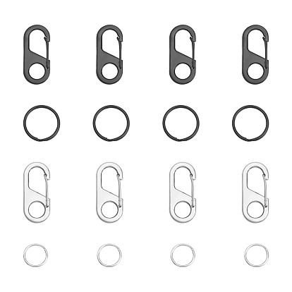 Альпинистские карабины unicraftale из нержавеющей стали и цинкового сплава, ключевые застежками, для кемпинга походы рыбалка путешествия рюкзак бутылка, с кольцом для ключей