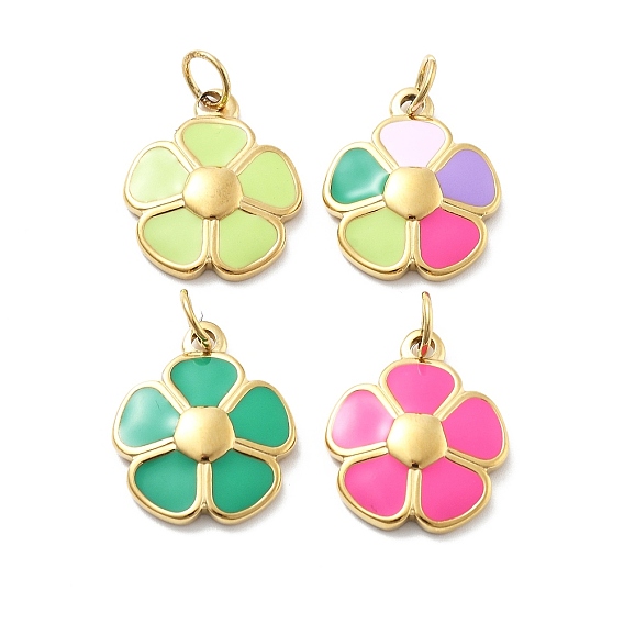 304 нержавеющей стальной эмали подвески, с целью перехода в кольце, , ионное покрытие (ip), реальный 14 k позолоченный