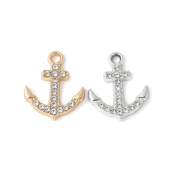 Сплава кристалла горный хрусталь подвески, стойки покрытие, без кадмия, без никеля и без свинца, якорь