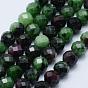 Natural Ruby in Zoisite Beads Strands, Faceted, Round