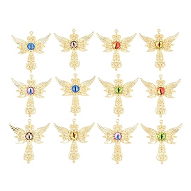 Большие сплавочные подвески, с использованием печатной смолы, крылатые прелести, без свинца, без кадмии и без никеля, разноцветные