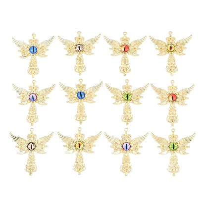 Большие сплавочные подвески, с использованием печатной смолы, крылатые прелести, без свинца, без кадмии и без никеля, разноцветные