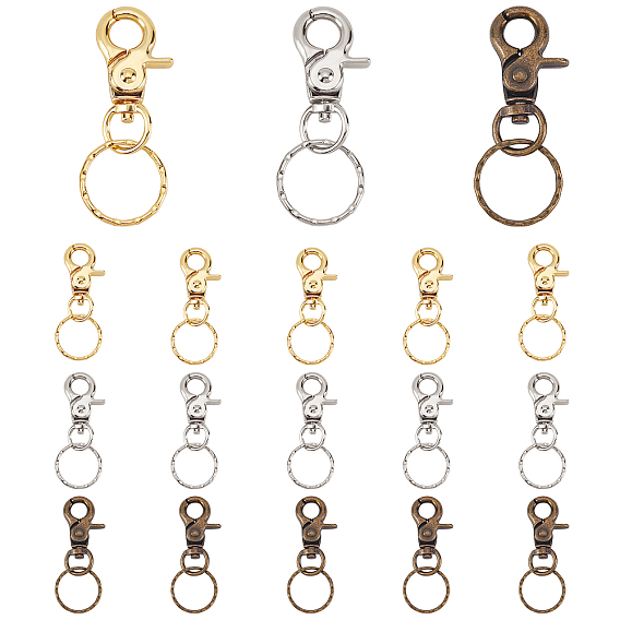 Fermoirs pivotants de fer avec porte-clés