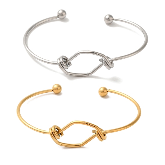 Ионное покрытие (ip) 304 открытые браслеты-манжеты из нержавеющей стали для женщин