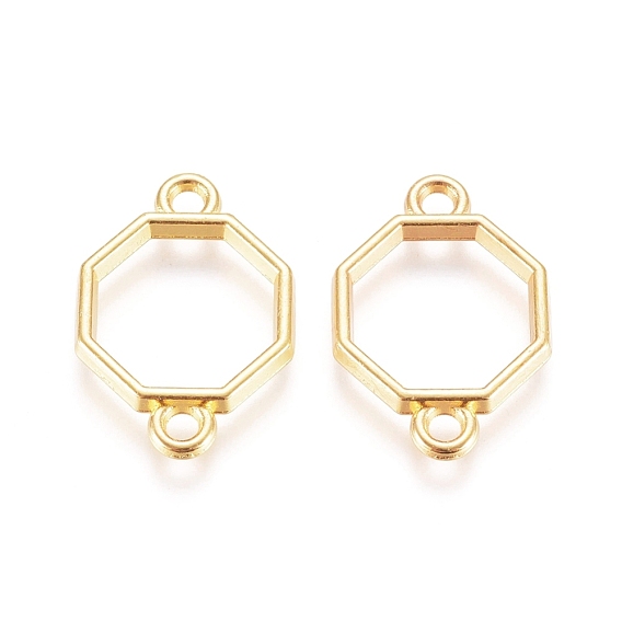 Звенья / разъемы из цинкового сплава, открытая задняя панель, для diy уф смолы, эпоксидная смола, Прессованные цветочные украшения, восьмиугольник