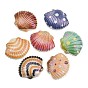 Непрозрачные кабошоны из смолы, формы раковины