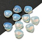 Perles opalite, la moitié foré, cœur