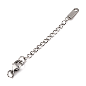 304 концы из нержавеющей стали с цепями, с карабинами из нержавеющей стали и витой цепочкой-удлинителем