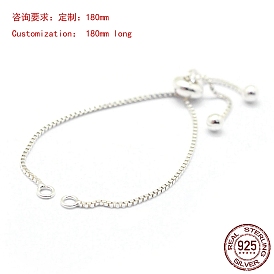 0.7mm 925 Herstellung eines Schiebearmbands aus Sterlingsilber mit Panzerkette