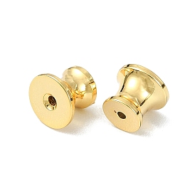Pendientes de latón Shegrace, tuercas de oreja de bala, sin cadmio y níque y plomo, larga duración plateado