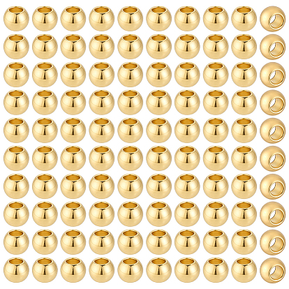 100Pcs 304 Stainless Steel Beads, Rondelle