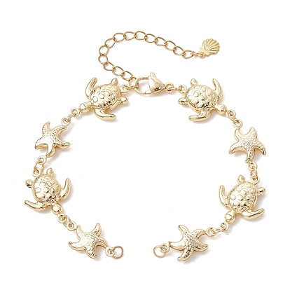 Летний пляж 304 изготовление браслета из нержавеющей стали в виде черепахи и морской звезды