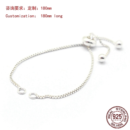 0.7mm 925 Herstellung eines Schiebearmbands aus Sterlingsilber mit Panzerkette