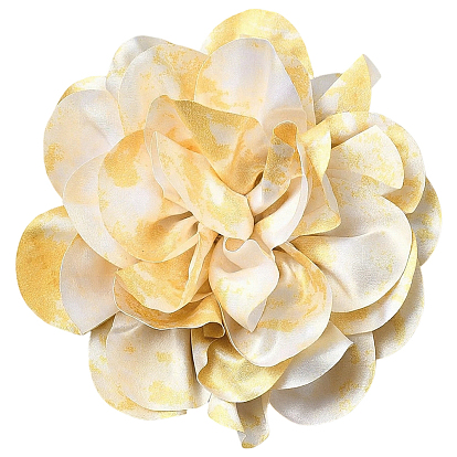 Многолепестковые цветочные броши из ткани, с железной фурнитурой