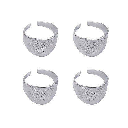 4Pcs Iron Rings, Thimble Rings, Knitting Sewing Tool