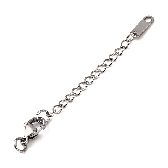 304 концы из нержавеющей стали с цепями, с карабинами из нержавеющей стали и витой цепочкой-удлинителем