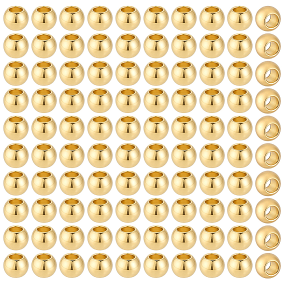 100pcs 304 perles en acier inoxydable, rondelle