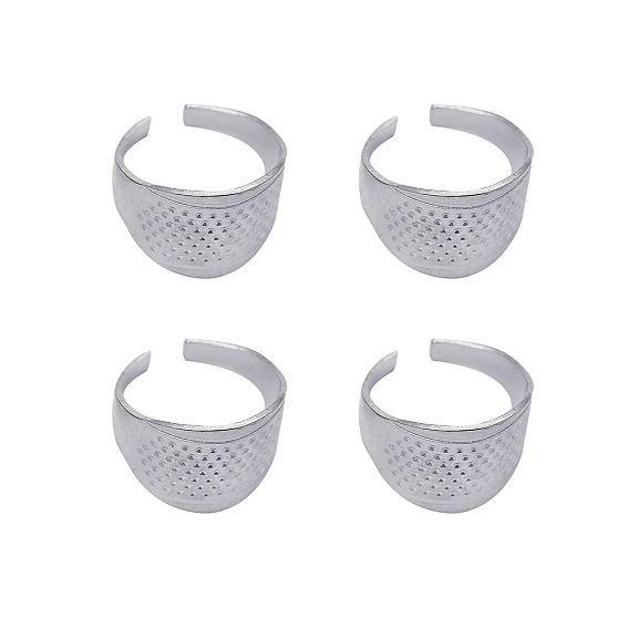 4Pcs Iron Rings, Thimble Rings, Knitting Sewing Tool