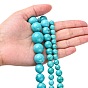 Natural Magnesite Graduated Beads Strands, Dyed & Heated, Round