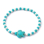 Синтетический бирюза браслеты из бисера, черепаха, регулируемые эластичные браслеты