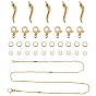 Unicraftale DIY Necklace Making Kits, with 304 Stainless Steel Snake Chain Necklaces & Horn of Plenty, Italian Horn Cornicello Pendants, Lobster Claw Clasps & Open Jump Rings