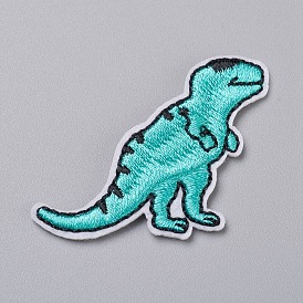 Computerized Embroidery Cloth Iron on/Sew on Patches, Costume Accessories, Appliques, for Backpacks, Clothes, Dinosaur