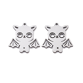 201 подвески из нержавеющей стали, лазерная резка, очарование летучей мыши