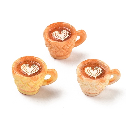 Непрозрачные подвески смолы, Подвеска в виде латте с узором в виде сердечек