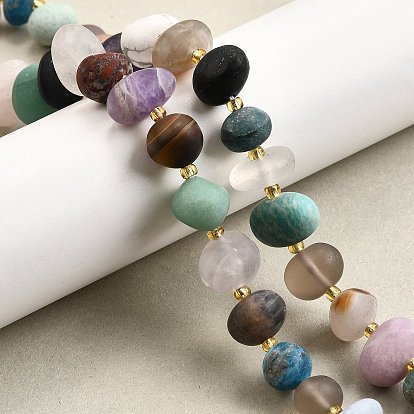 Природных драгоценных камней смешанного бисер нитей, самородки, упавший камень, с бисером