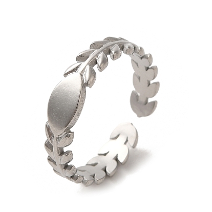 304 brazalete abierto de acero inoxidable, hoja