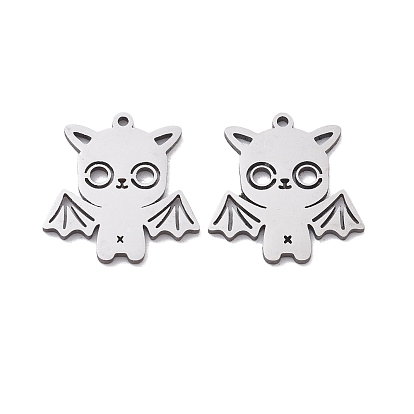 201 подвески из нержавеющей стали, лазерная резка, очарование летучей мыши