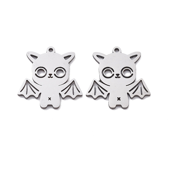 201 подвески из нержавеющей стали, лазерная резка, очарование летучей мыши