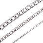 304 Stainless Steel Curb Chains  Necklaces, with Lobster Claw Clasps